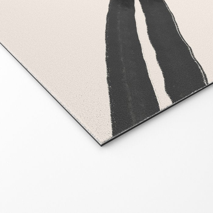 Minimalist Black Knot Abstract on Neutral Background Welcome Mat Gallery Image 2