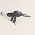 Minimalist Black Knot Abstract on Neutral Background Yoga Mat Gallery Image 2