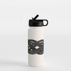 Minimalist Black Knot Abstract on Neutral Background Water Bottle Gallery Image 1