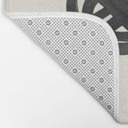 Minimalist Black Knot Abstract on Neutral Background Bath Mat Gallery Image 2