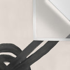 Minimalist Black Knot Abstract on Neutral Background Wall Tapestry Gallery Image 3