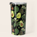 Avocado Fruit Plants - black Travel Mug Gallery Image 3