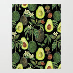 Avocado Fruit Plants - black Poster Gallery Image 4