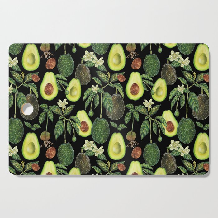 Avocado Fruit Plants - black Cutting Board Gallery Image 1