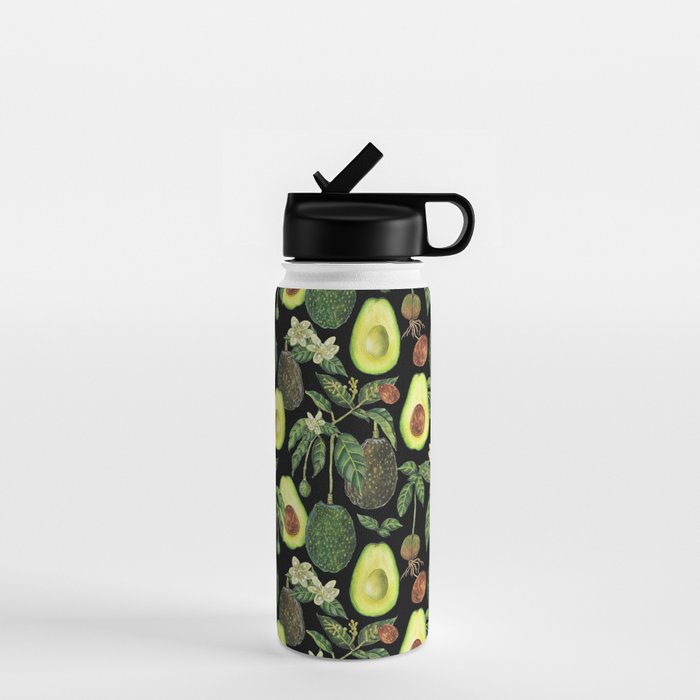 Avocado Fruit Plants - black Water Bottle Gallery Image 1