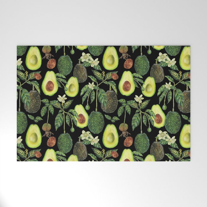 Avocado Fruit Plants - black Welcome Mat Gallery Image 1