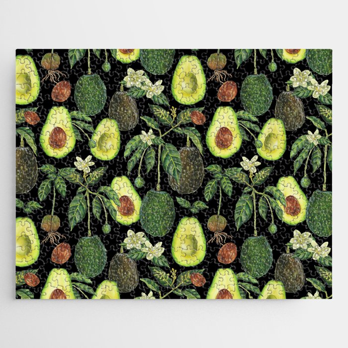 Avocado Fruit Plants - black Jigsaw Puzzle Gallery Image 1