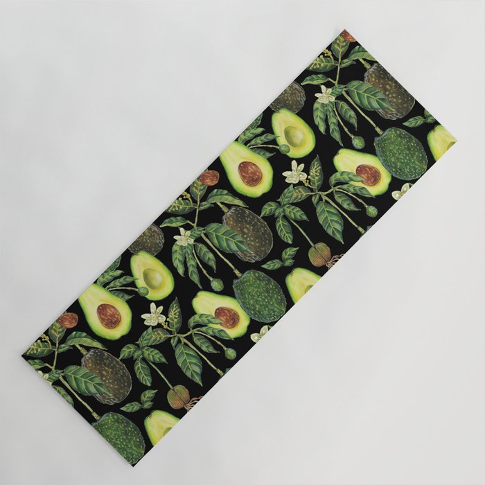 Avocado Fruit Plants - black Yoga Mat Gallery Image 1
