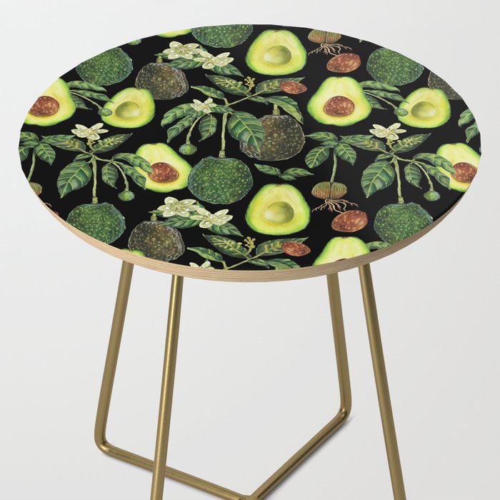 Avocado Fruit Plants - black Side Table Gallery Image 2