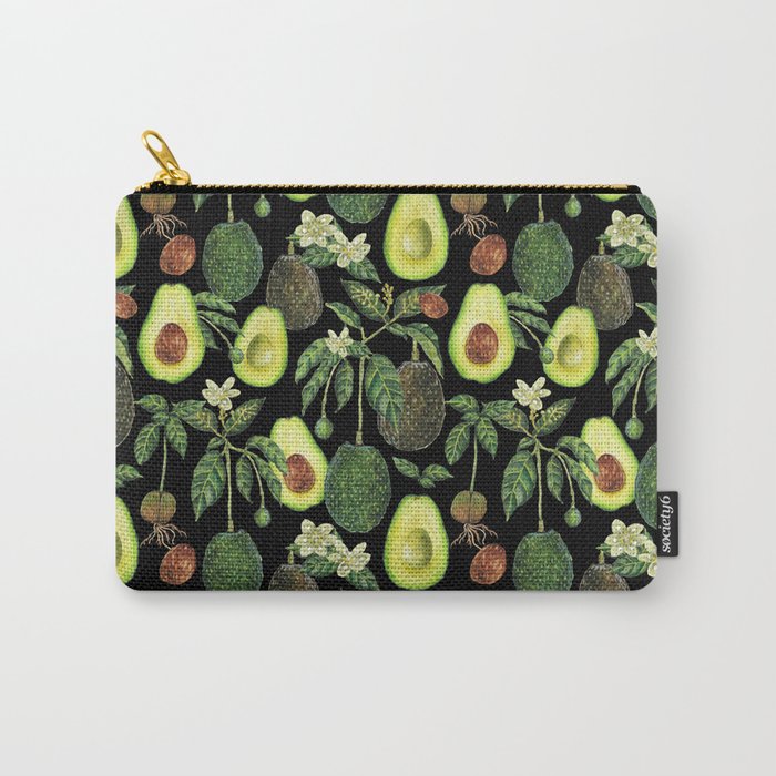 Avocado Fruit Plants - black Carry All Pouch Gallery Image 1