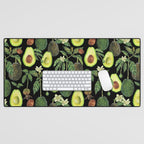Avocado Fruit Plants - black Desk Mat Gallery Image 1