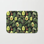 Avocado Fruit Plants - black Bath Mat Gallery Image 1