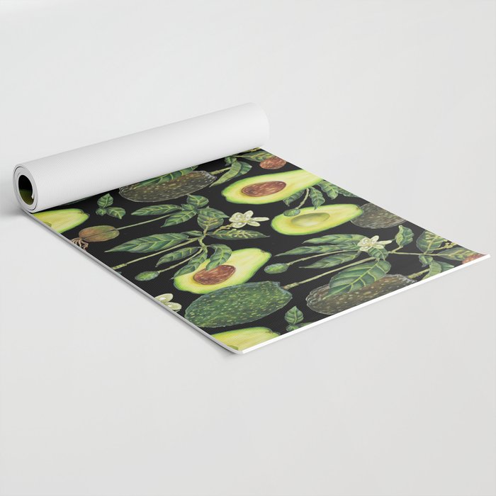 Avocado Fruit Plants - black Yoga Mat Gallery Image 2