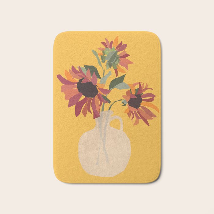 Sunflowers 14 Bath Mat Gallery Image 1