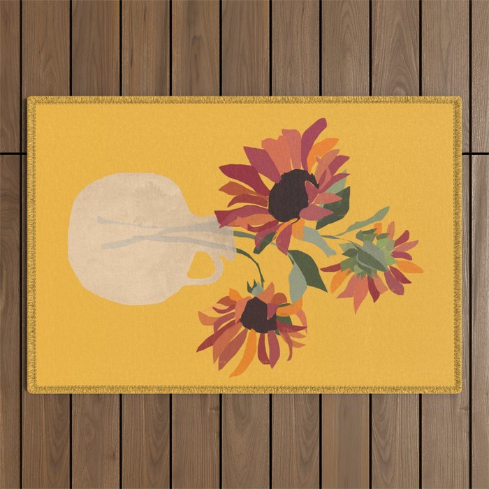 Sunflowers 14 Outdoor Rug Gallery Image 1