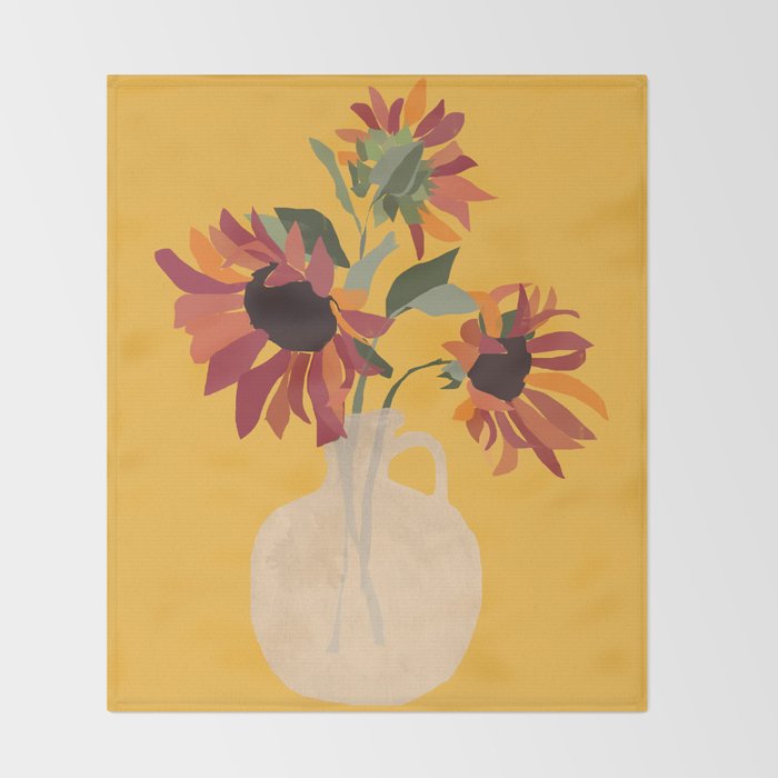 Sunflowers 14 Throw Blanket Gallery Image 2