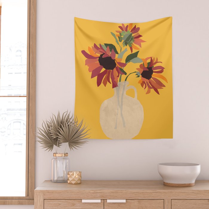 Sunflowers 14 Wall Tapestry Gallery Image 2