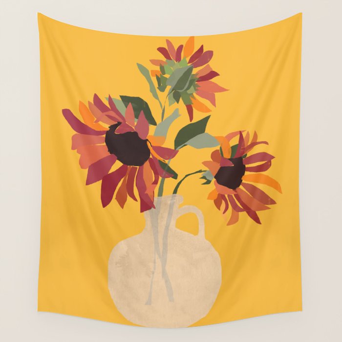 Sunflowers 14 Wall Tapestry Gallery Image 4