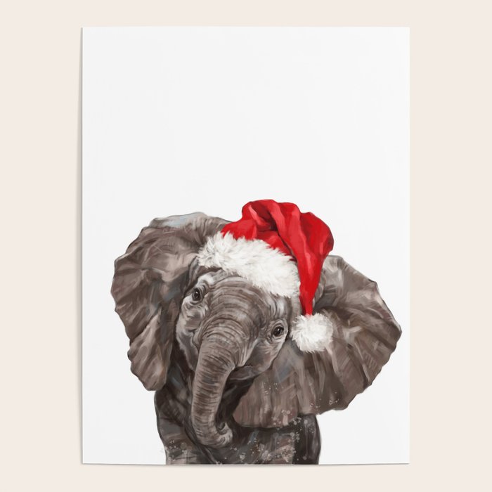 Christmas Baby Elephant Poster Gallery Image 1