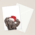 Christmas Baby Elephant Stationery Card Gallery Image 2