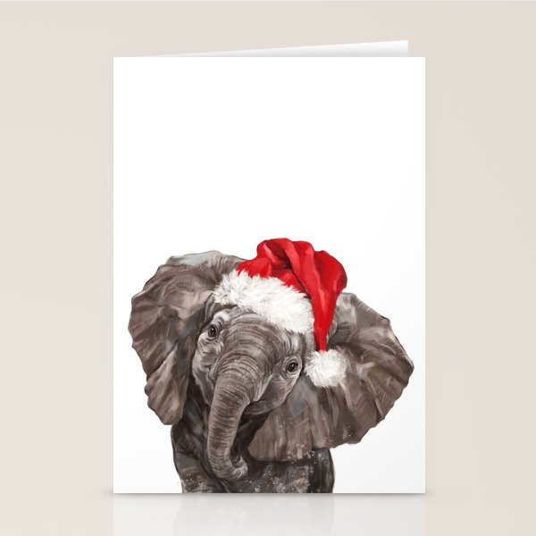 Christmas Baby Elephant Stationery Card Gallery Image 2