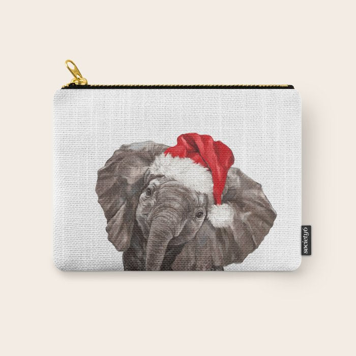 Christmas Baby Elephant Carry All Pouch Gallery Image 1