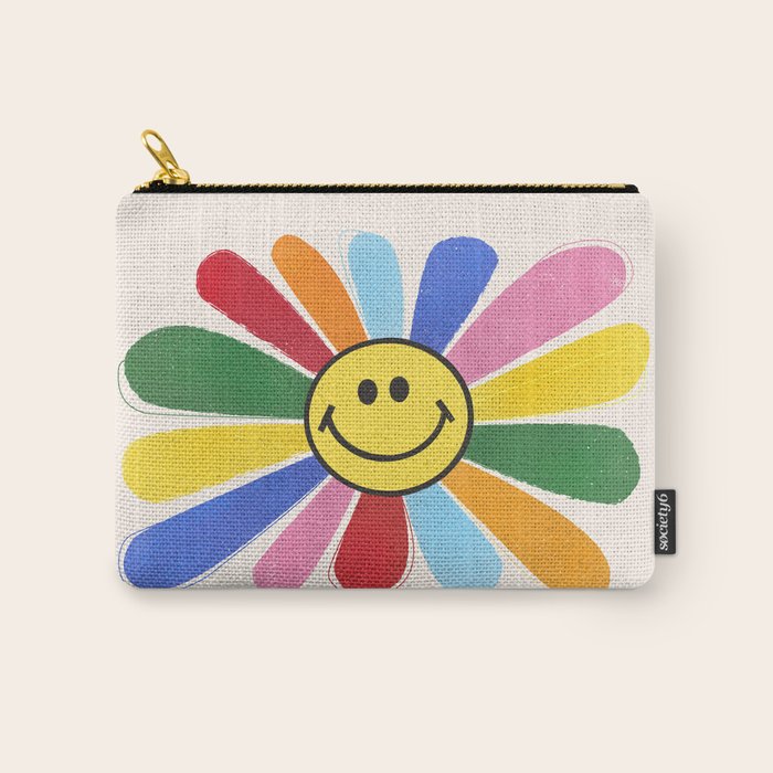 Smiley Hippie Daisy Carry All Pouch Gallery Image 1