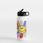 Smiley Hippie Daisy Water Bottle Gallery Image 1