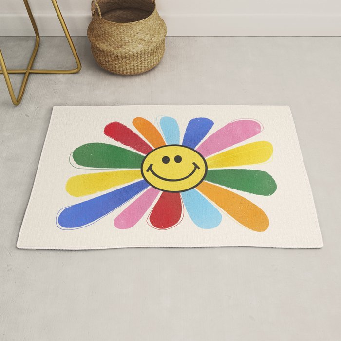 Smiley Hippie Daisy Rug Gallery Image 1