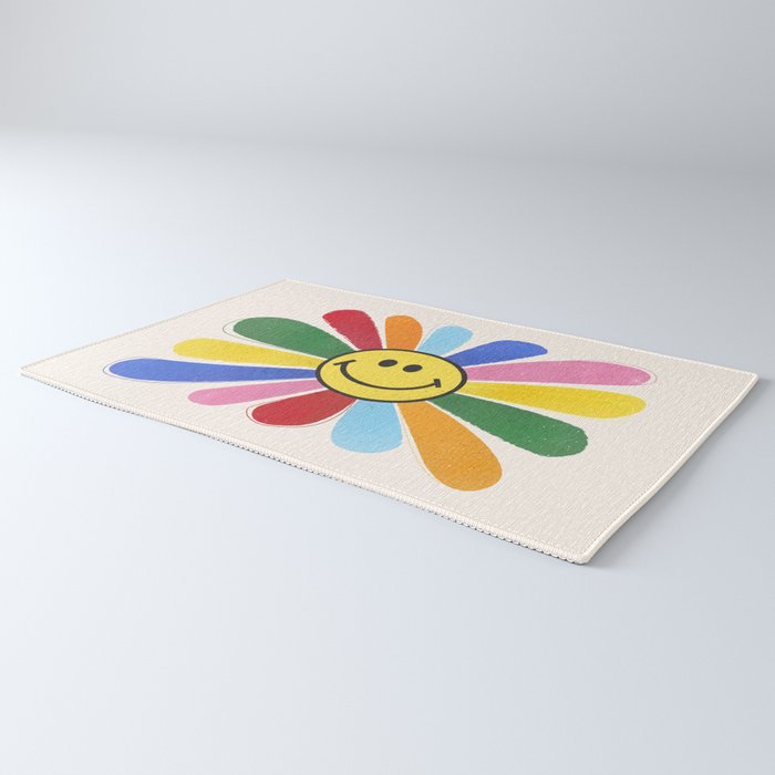 Smiley Hippie Daisy Rug Gallery Image 3