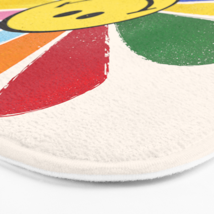 Smiley Hippie Daisy Bath Mat Gallery Image 3