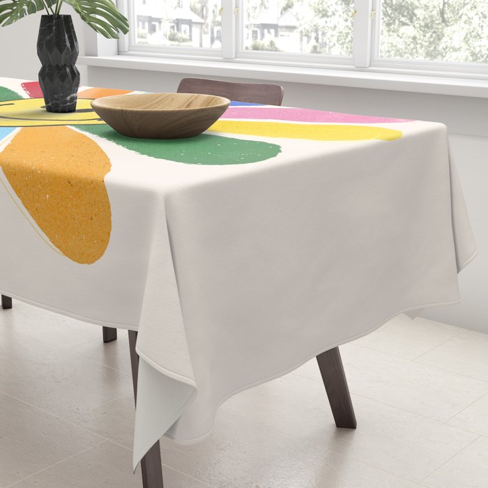 Smiley Hippie Daisy Tablecloth Gallery Image 3