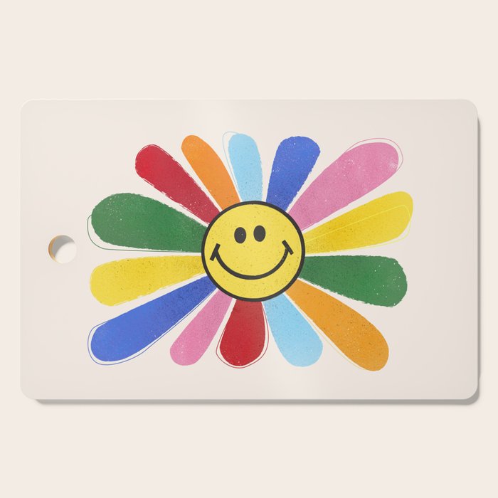 Smiley Hippie Daisy Cutting Board Gallery Image 1