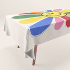 Smiley Hippie Daisy Tablecloth Gallery Image 1
