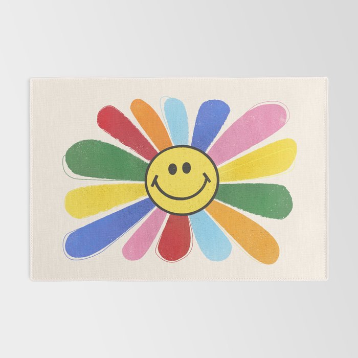 Smiley Hippie Daisy Rug Gallery Image 2