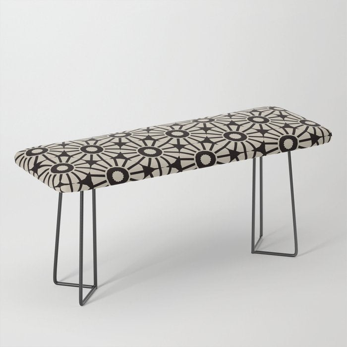 Minimalist Geometric Floral Pattern Bench Gallery Image 1