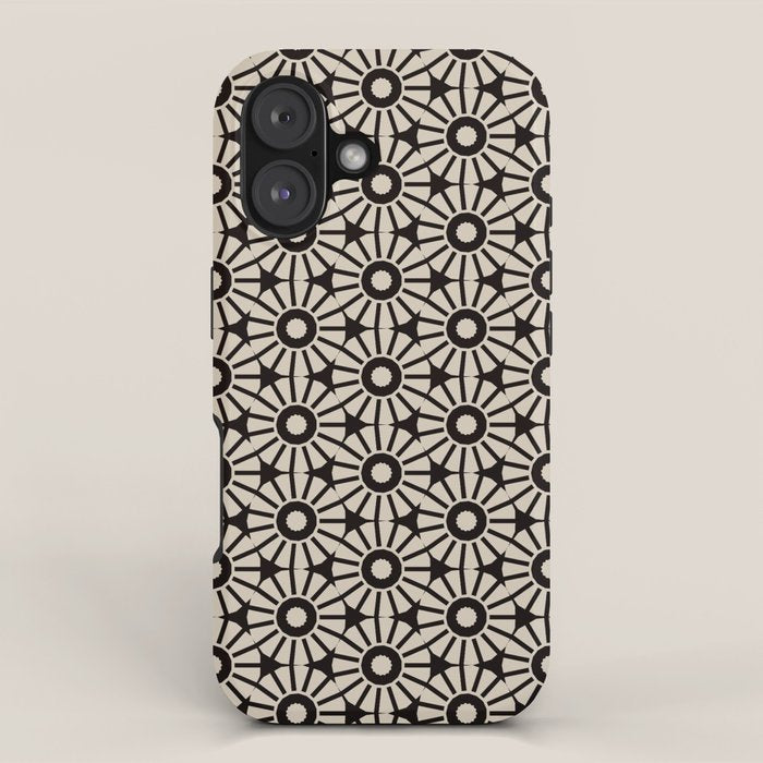 Minimalist Geometric Floral Pattern iPhone Case Gallery Image 1