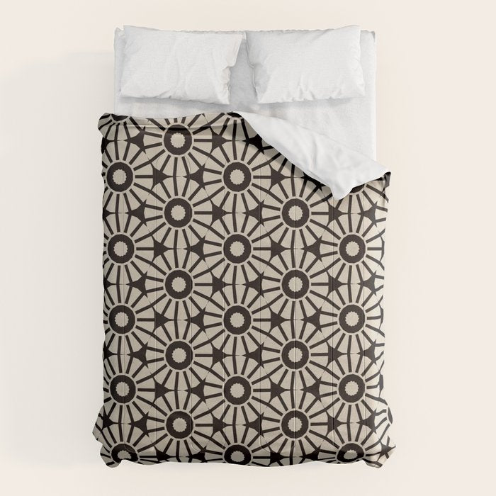 Minimalist Geometric Floral Pattern Comforter Gallery Image 1
