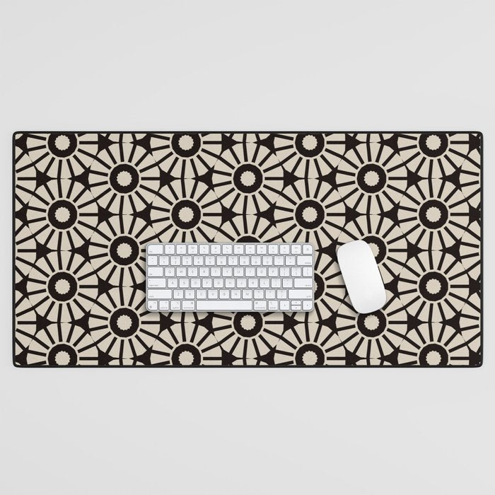 Minimalist Geometric Floral Pattern Desk Mat Gallery Image 1