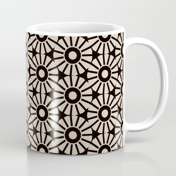 Minimalist Geometric Floral Pattern Coffee Mug Gallery Image 1