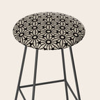 Minimalist Geometric Floral Pattern Stool Gallery Image 2