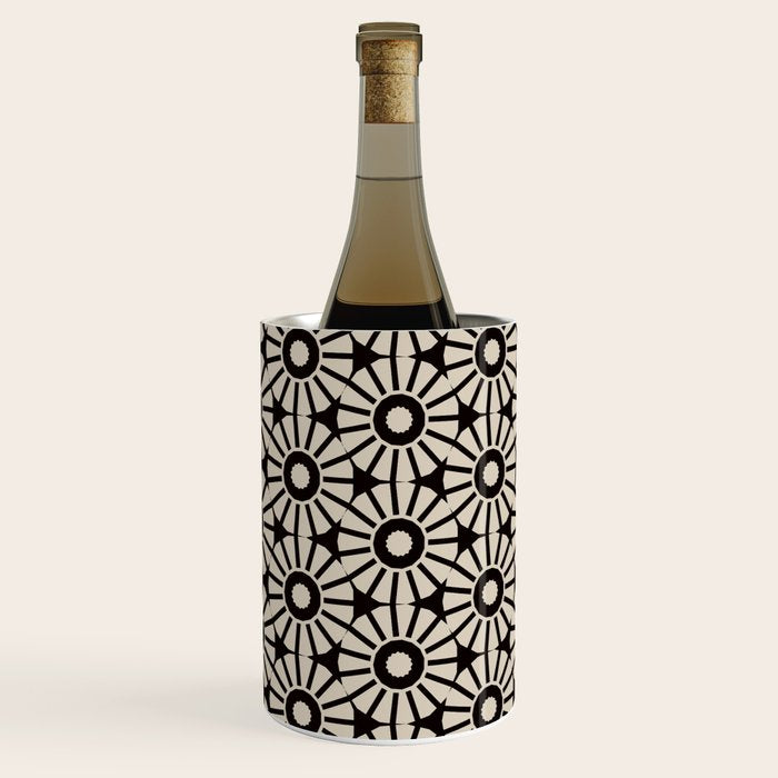 Minimalist Geometric Floral Pattern Wine Chiller Gallery Image 2