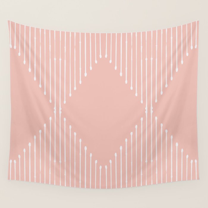 Geo (Blush) Wall Tapestry Gallery Image 1