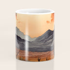 Desert Nights - Cactus Moon Illustration Coffee Mug Gallery Image 4