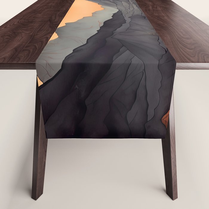 Desert Nights - Cactus Moon Illustration Table Runner Gallery Image 1