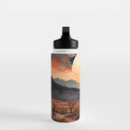 Desert Nights - Cactus Moon Illustration Water Bottle Gallery Image 3