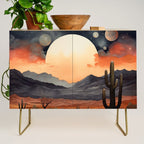 Desert Nights - Cactus Moon Illustration Credenza Gallery Image 1
