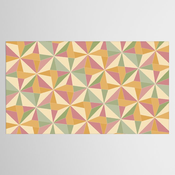 Kaleidoscope Tile Pattern XIII Neutral Earthy Pastel Tablecloth Gallery Image 2