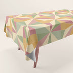 Kaleidoscope Tile Pattern XIII Neutral Earthy Pastel Tablecloth Gallery Image 1