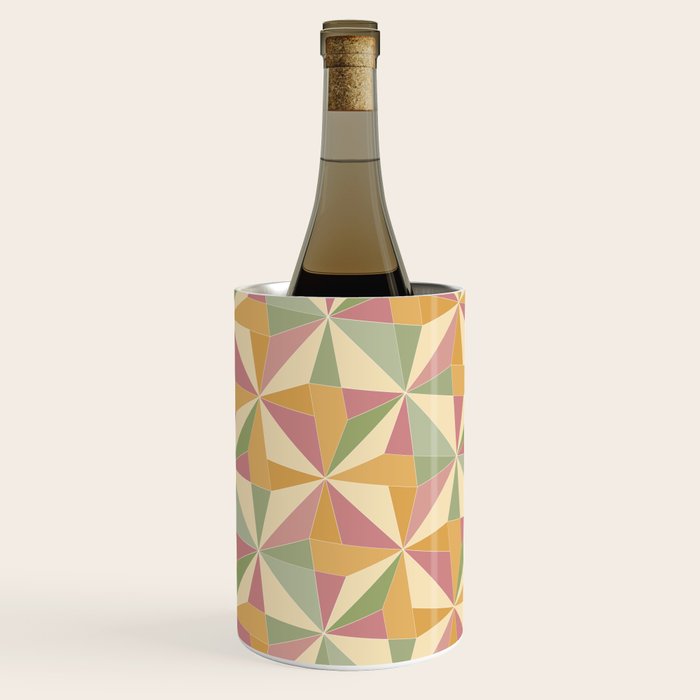 Kaleidoscope Tile Pattern XIII Neutral Earthy Pastel Wine Chiller Gallery Image 3